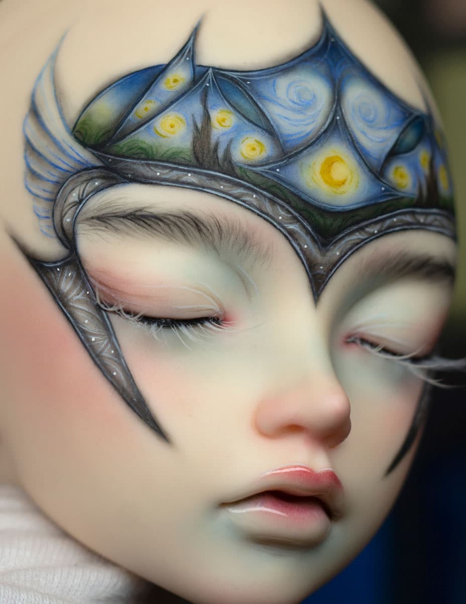 Delikatny Pastelowy Motyw - ball-jointed doll faceup by theugliestwife